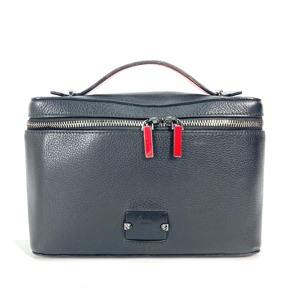 Christian Louboutin Handbag leather black Studded red sole millet logo