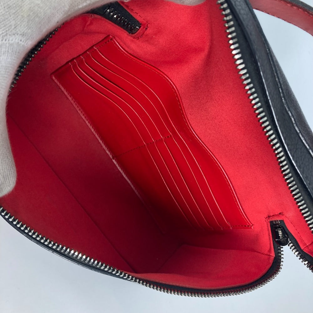 Christian Louboutin Handbag leather black Studded red sole millet logo