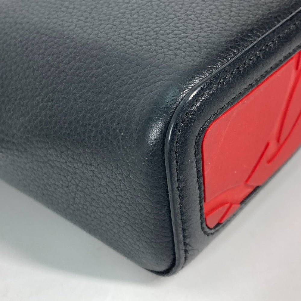 Christian Louboutin Handbag leather black Studded red sole millet logo