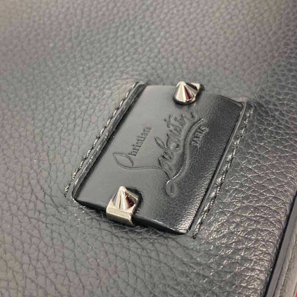 Christian Louboutin Handbag leather black Studded red sole millet logo