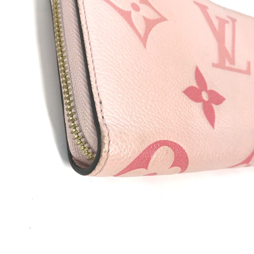 LOUIS VUITTON Long Wallet Purse M80403 Monogram Ann Platt Leather pink Monogram Empreinte by the Pool Zippy wallet mens Used Authentic