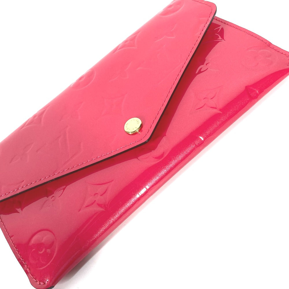 LOUIS VUITTON Long Wallet Purse M61689 Monogram Vernis pink Monogram Vernis Portefeuille Jeanne Women Used Authentic