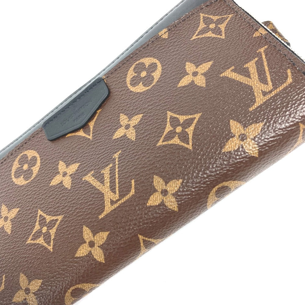 LOUIS VUITTON Long Wallet Purse M69407 Monogram macacer canvas Brown Monogram macacer Zippy Dragonne mens Used Authentic