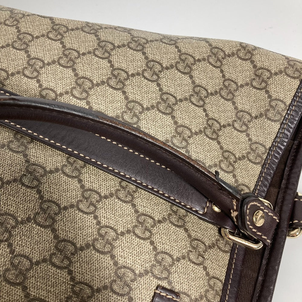 GUCCI Shoulder Bag 228668 PVC leather beige GG plus vertical mens(Unisex) Used Authentic