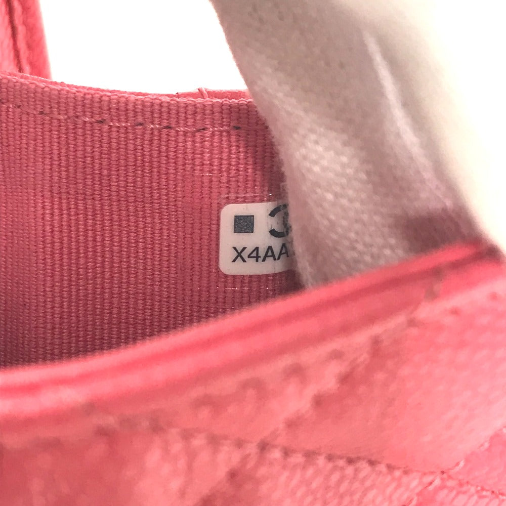 CHANEL Trifold wallet Caviar skin pink quilting CC COCO Mark Matelasse Women Used Authentic