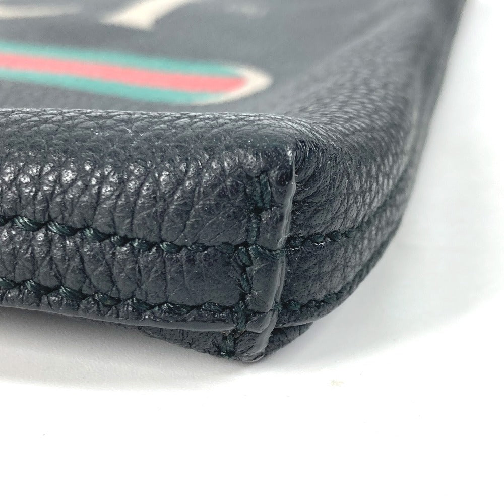 GUCCI Clutch bag 500981 leather black logo mens Used Authentic