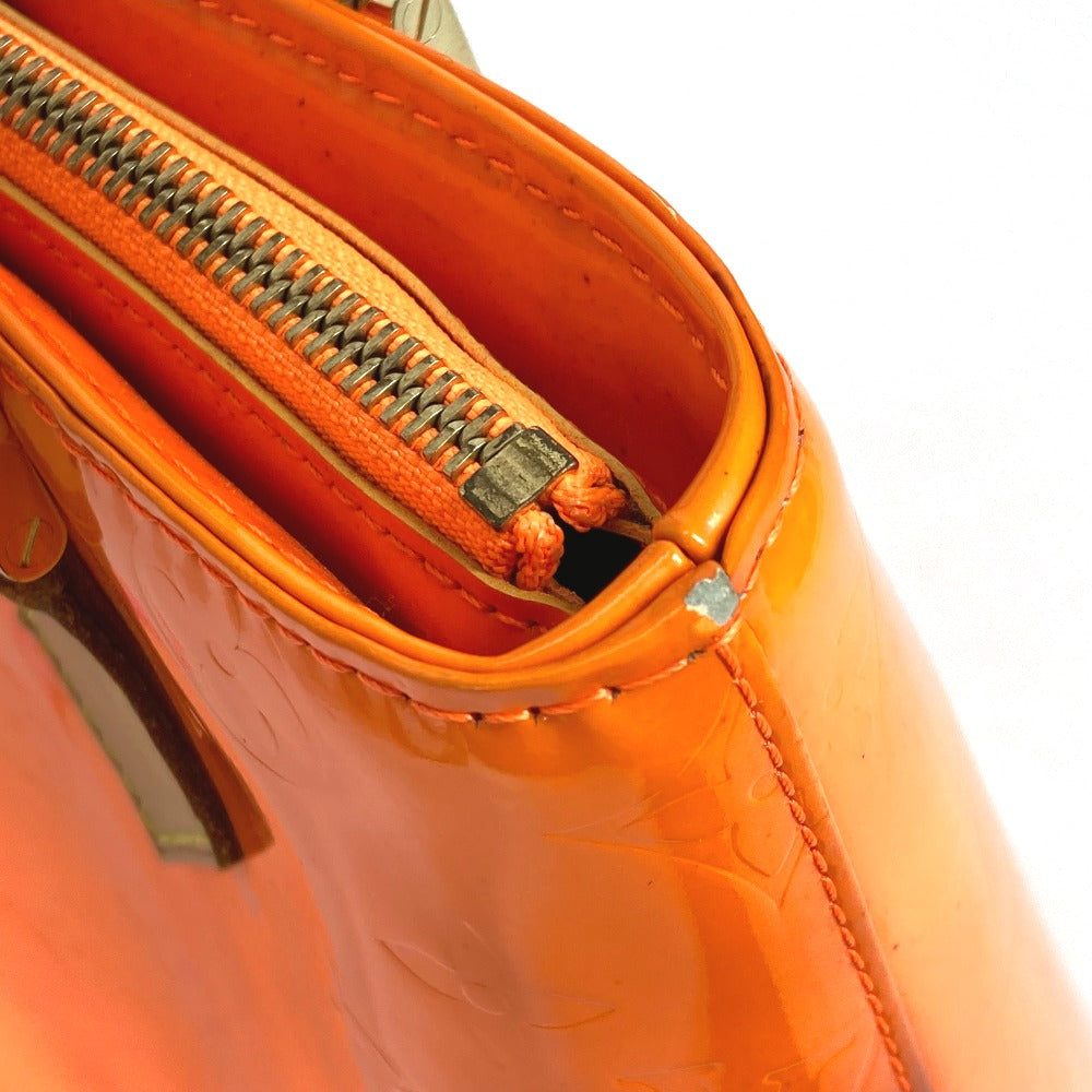 LOUIS VUITTON Shoulder Bag M91935 Monogram Vernis Canvas Orange Monogram Vernis Fluo Houston Women Used Authentic
