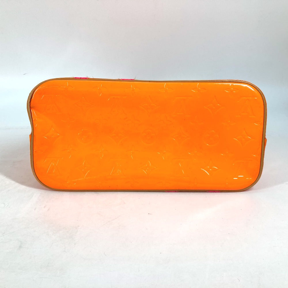 LOUIS VUITTON Shoulder Bag M91935 Monogram Vernis Canvas Orange Monogram Vernis Fluo Houston Women Used Authentic