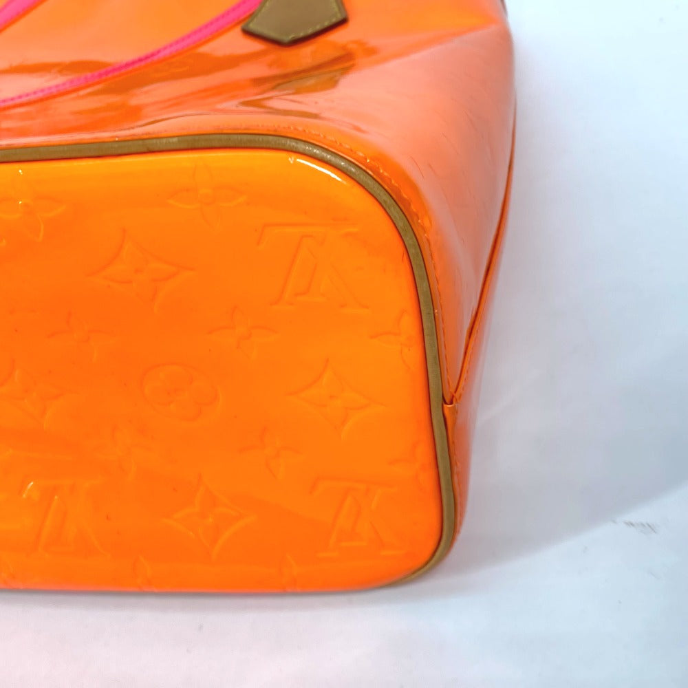 LOUIS VUITTON Shoulder Bag M91935 Monogram Vernis Canvas Orange Monogram Vernis Fluo Houston Women Used Authentic