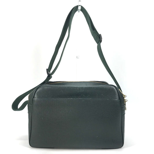 LOUIS VUITTON Shoulder Bag M30154 Taiga Leather green Taiga Reporter PM mens Used Authentic