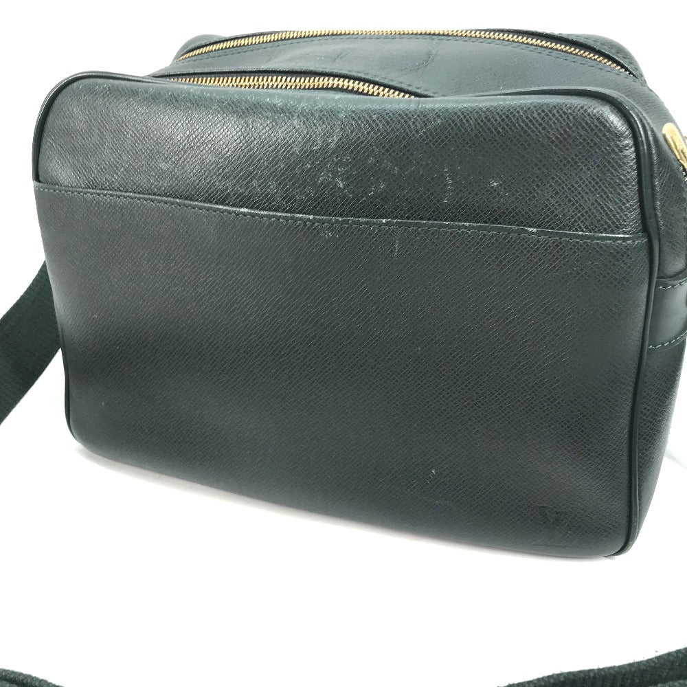 LOUIS VUITTON Shoulder Bag M30154 Taiga Leather green Taiga Reporter PM mens Used Authentic