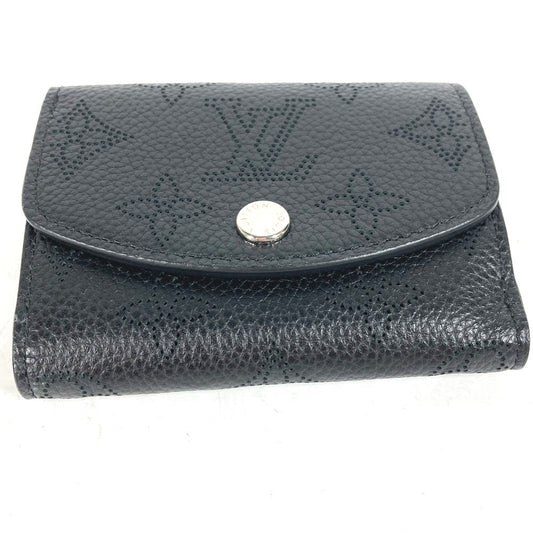 LOUIS VUITTON Trifold wallet M67498 monogram mahina leather black Mahina Portefeuille Iris XS Women Used Authentic