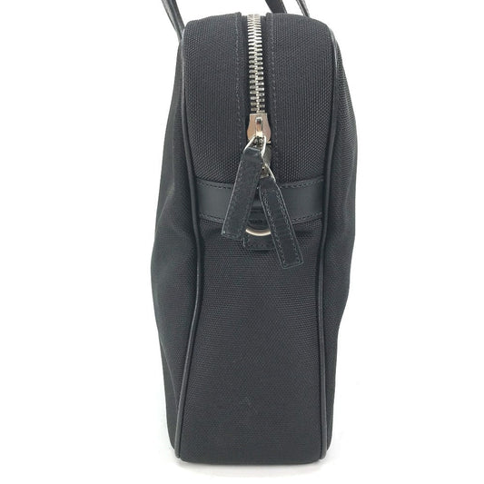 GUCCI Tote Bag 630922 Leather / canvas black Sherry line Business bag Women Used Authentic