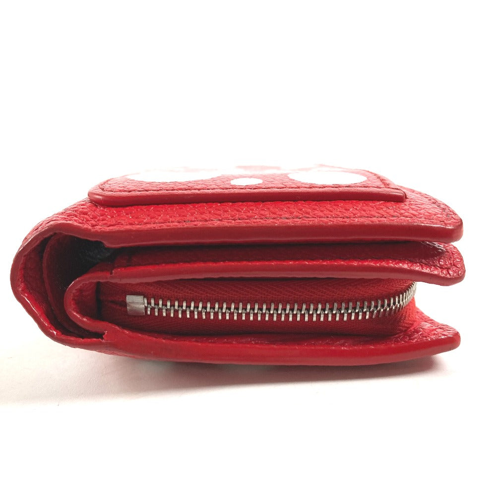 LOUIS VUITTON Folded wallet M82103 leather Red Kusama Yayoi Collaboration LVxYK Portefeuille Claire Women Used Authentic