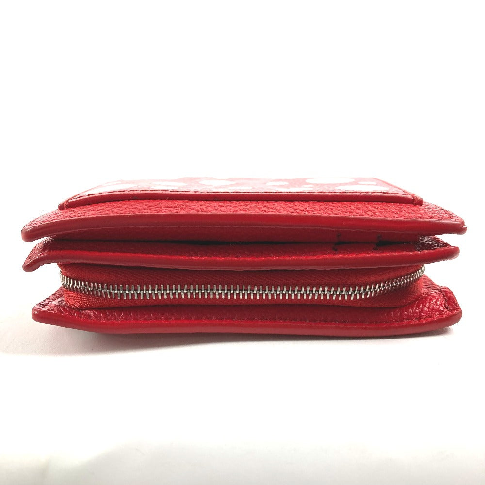 LOUIS VUITTON Folded wallet M82103 leather Red Kusama Yayoi Collaboration LVxYK Portefeuille Claire Women Used Authentic