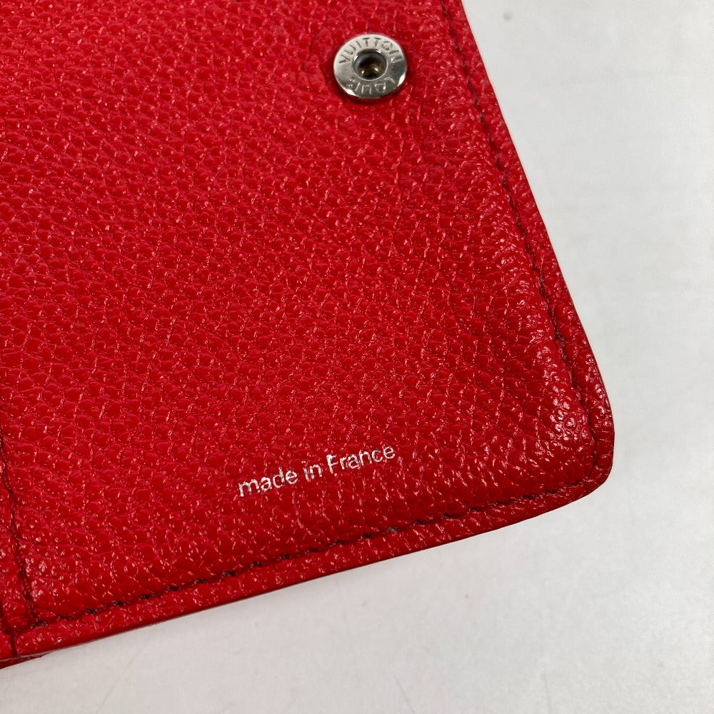 LOUIS VUITTON Folded wallet M82103 leather Red Kusama Yayoi Collaboration LVxYK Portefeuille Claire Women Used Authentic