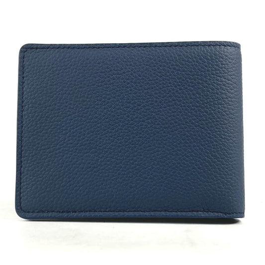 LOUIS VUITTON Folded wallet M81822 leather Navy LV Aero Portefeuille mens Used Authentic