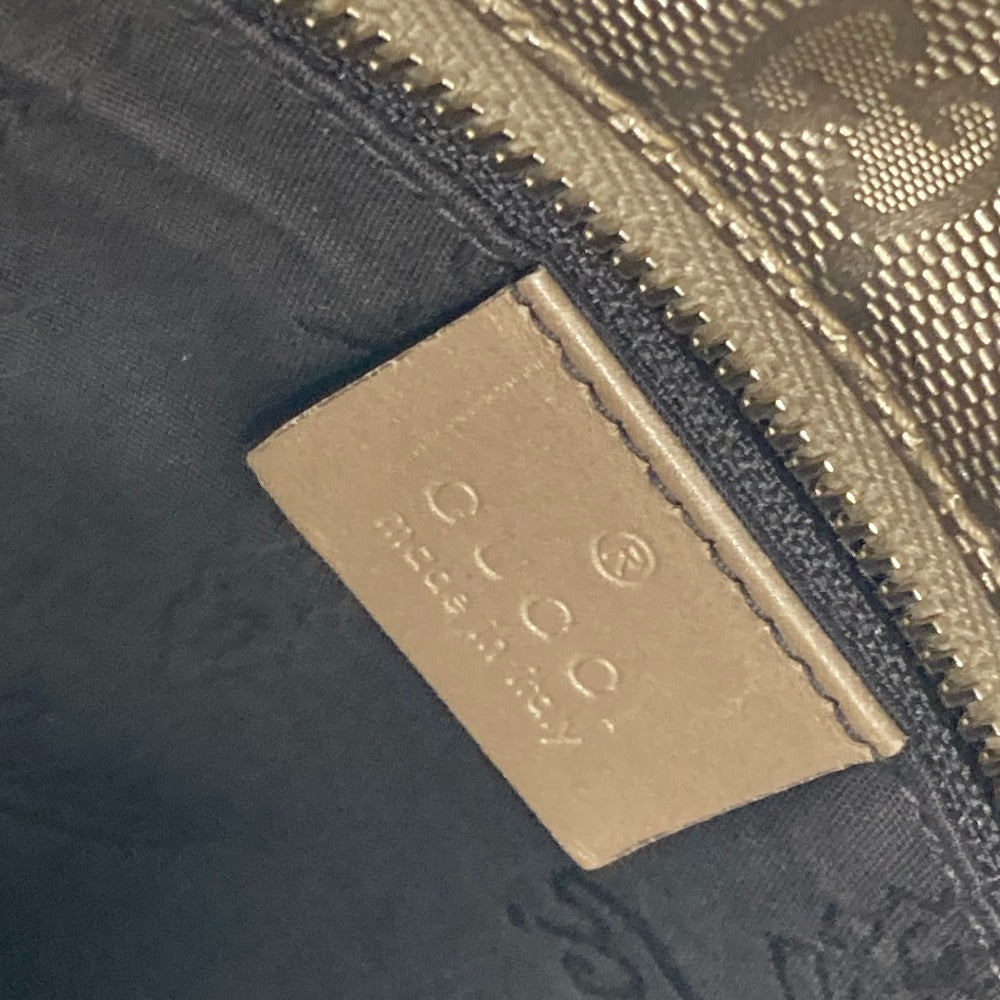 GUCCI Shoulder Bag 211138 PVC/Leather, GG Imprime gold GG Implication mens Used Authentic