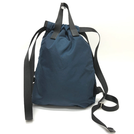 FENDI Backpack 8BZ045 Nylon Navy Zucca logo unisex(Unisex) Used Authentic