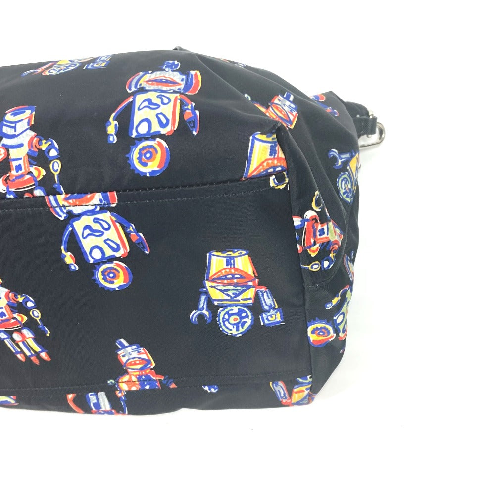 PRADA Tote Bag Nylon black Shoulder Bag Crossbody robot mens Used Authentic