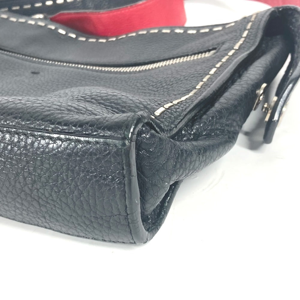 FENDI Shoulder Bag 7VA407 leather black Messenger bag Celeria