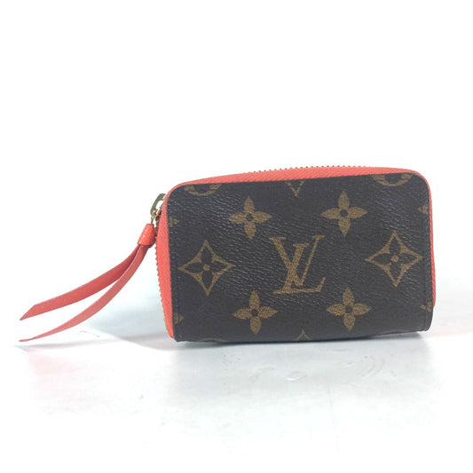 LOUIS VUITTON Coin case M60908 Monogram canvas Brown Monogram Mule cult Women Used Authentic