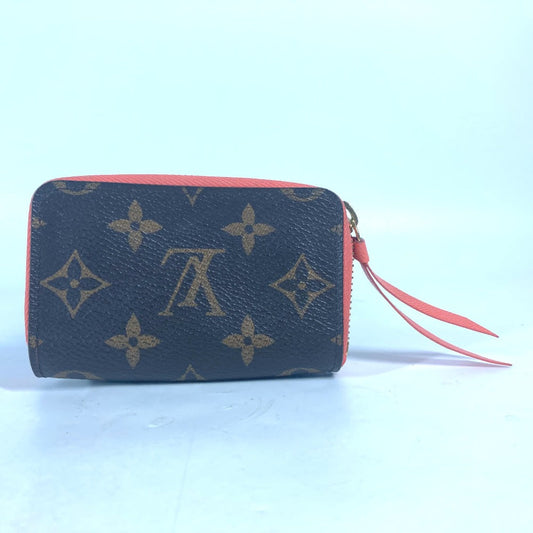 LOUIS VUITTON Coin case M60908 Monogram canvas Brown Monogram Mule cult Women Used Authentic