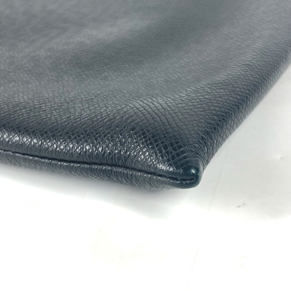 LOUIS VUITTON Clutch bag M30086 Taiga Leather black Taiga Pochette Apollo mens Used Authentic