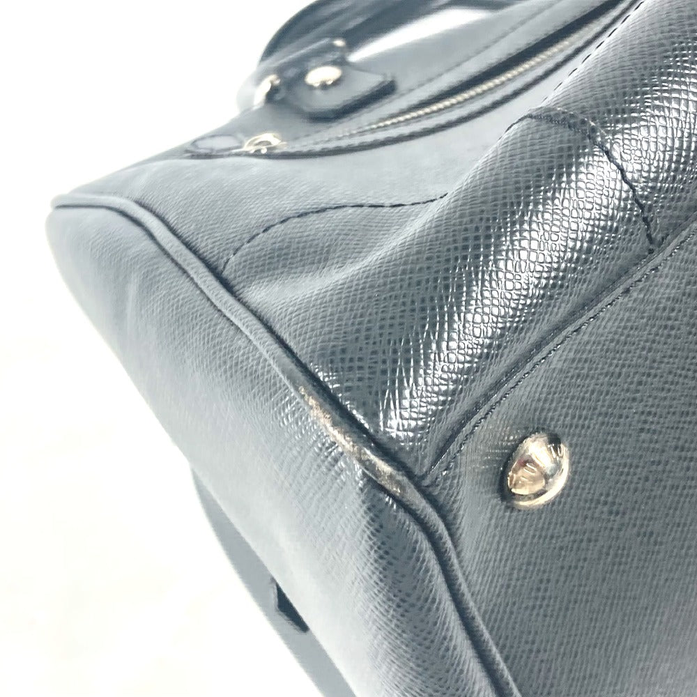 LOUIS VUITTON Boston Duffel bag M31152 Taiga Leather black Taiga Stanislav unisex(Unisex) Used Authentic