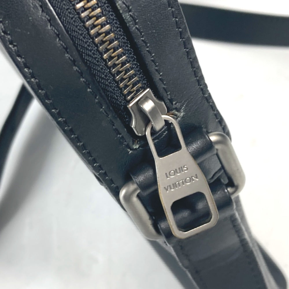 LOUIS VUITTON Shoulder Bag N23355 Damier Anfini Leather black Damier Anfini Pochette District mens Used Authentic