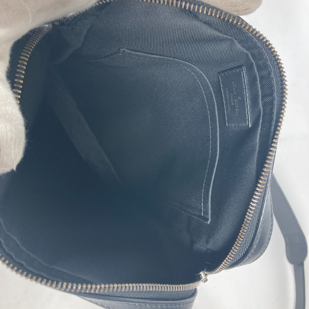 LOUIS VUITTON Shoulder Bag N23355 Damier Anfini Leather black Damier Anfini Pochette District mens Used Authentic