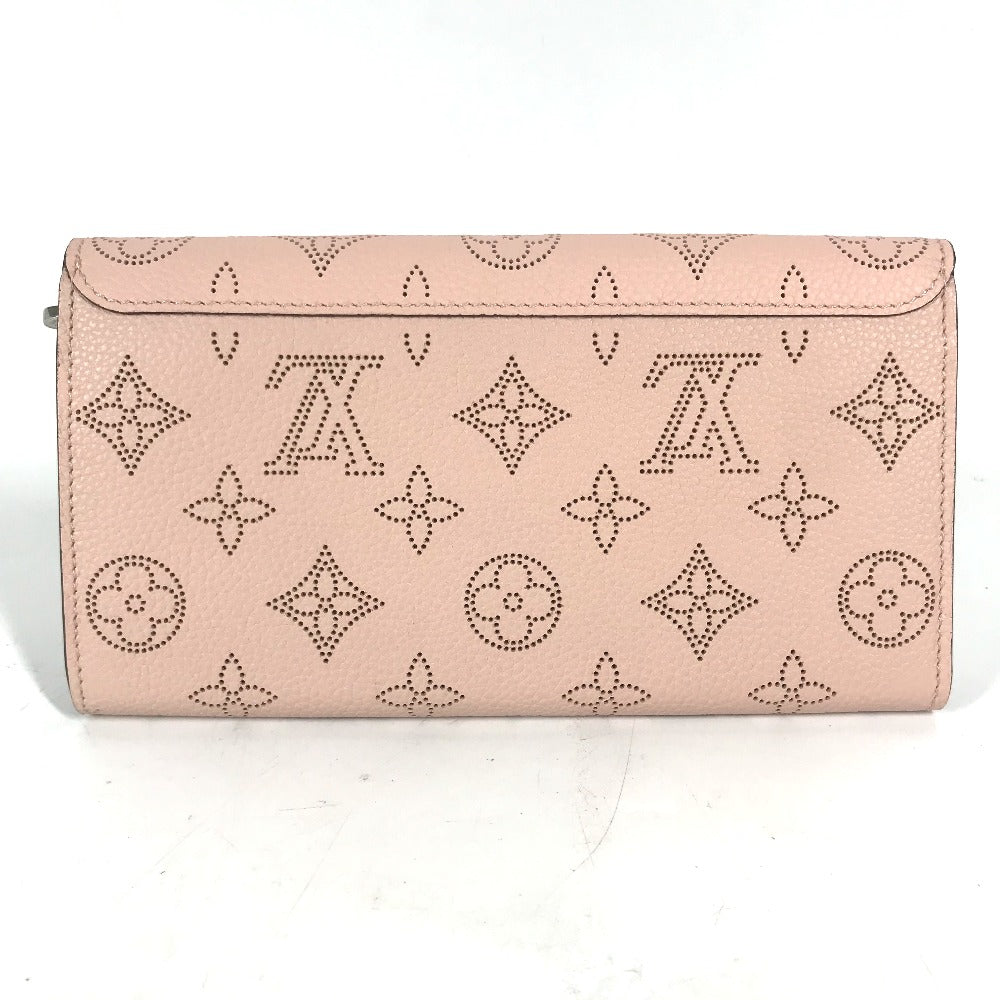 LOUIS VUITTON Long Wallet Purse M60145 monogram mahina leather pink Monogram Mahina Portefeuille Iris