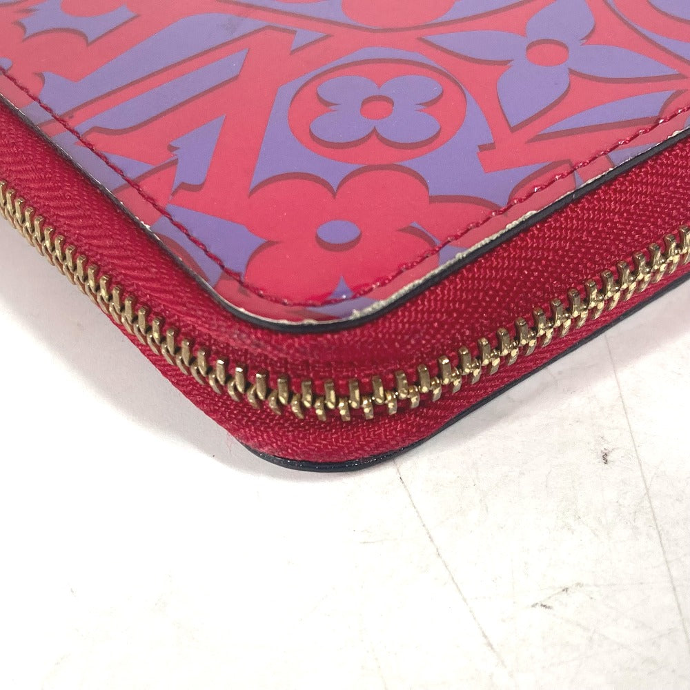 LOUIS VUITTON Long Wallet Purse M90123 Patent leather pink Vernis suite monogram Zippy wallet Women Used Authentic
