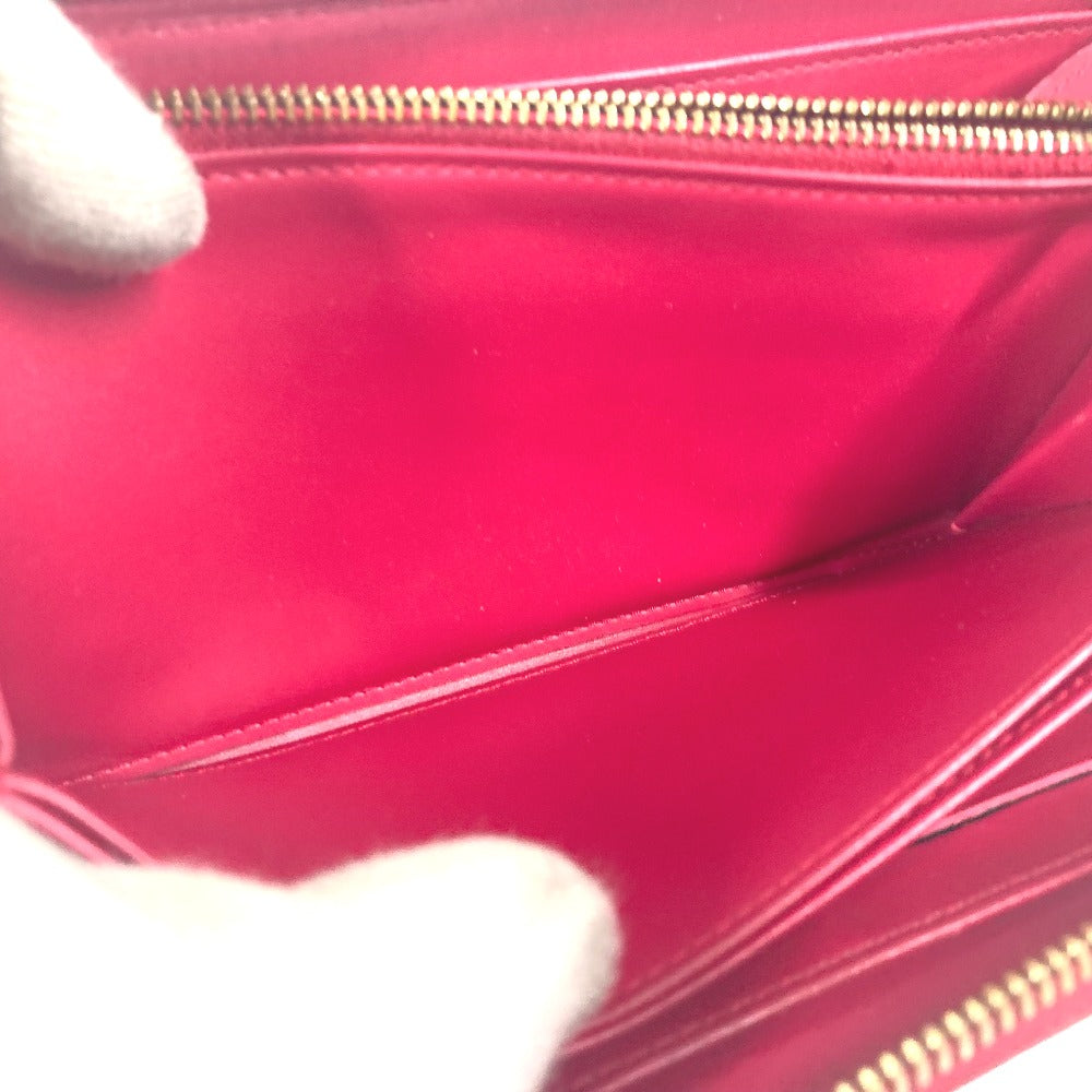 LOUIS VUITTON Long Wallet Purse M90123 Patent leather pink Vernis suite monogram Zippy wallet Women Used Authentic
