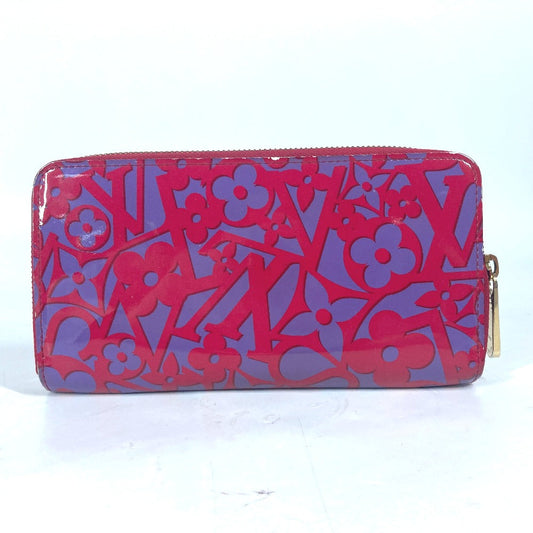 LOUIS VUITTON Long Wallet Purse M90123 Patent leather pink Vernis suite monogram Zippy wallet Women Used Authentic