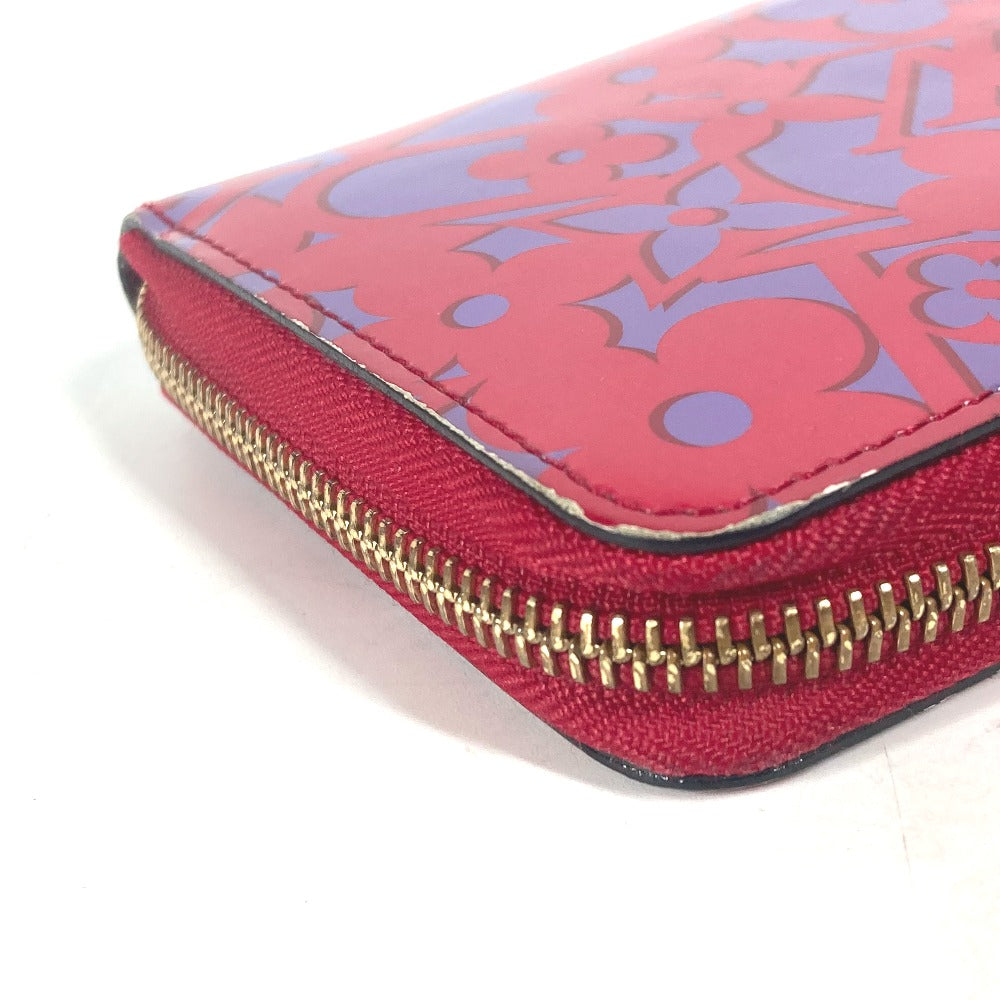 LOUIS VUITTON Long Wallet Purse M90123 Patent leather pink Vernis suite monogram Zippy wallet Women Used Authentic