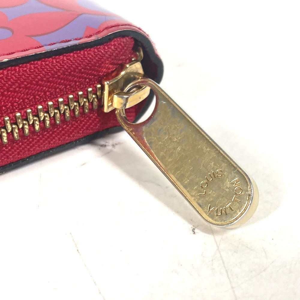 LOUIS VUITTON Long Wallet Purse M90123 Patent leather pink Vernis suite monogram Zippy wallet Women Used Authentic