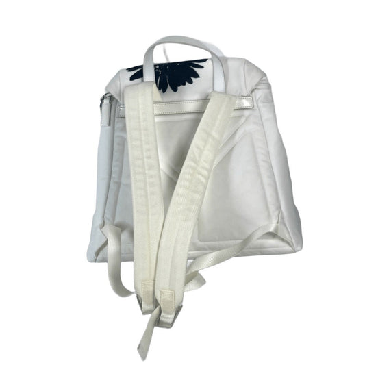 PRADA Backpack 1BZ07 Nylon white logo bicolor signeau print unisex(Unisex) Used Authentic