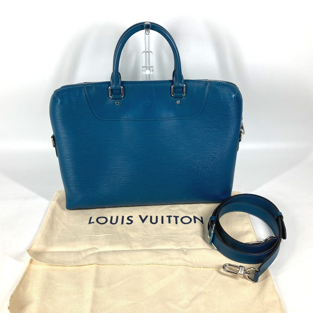 LOUIS VUITTON Business bag M50165 Epi Leather blue Epi Porte Document Jules PDJ mens Used Authentic