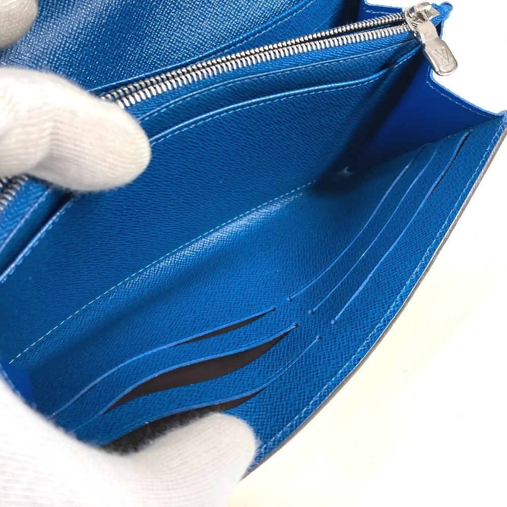 LOUIS VUITTON Long Wallet Purse M60528 Epi Leather blue Epi Portefeuille Sara