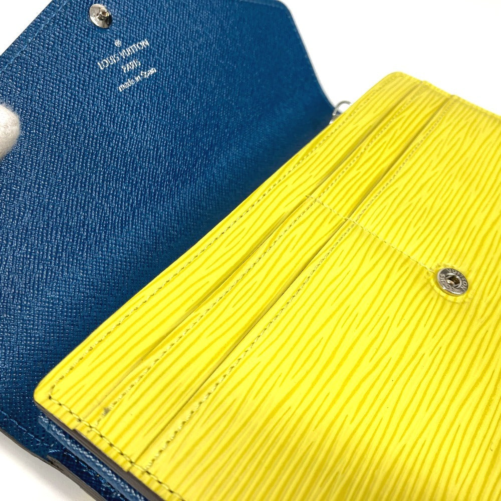 LOUIS VUITTON Long Wallet Purse M60528 Epi Leather blue Epi Portefeuille Sara
