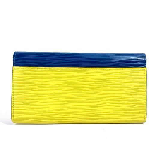 LOUIS VUITTON Long Wallet Purse M60528 Epi Leather blue Epi Portefeuille Sara