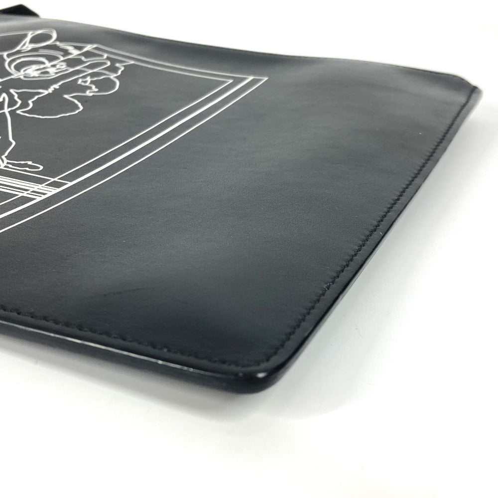 Givenchy Clutch bag leather black Disney DISNEY BAMBI unisex(Unisex) Used Authentic