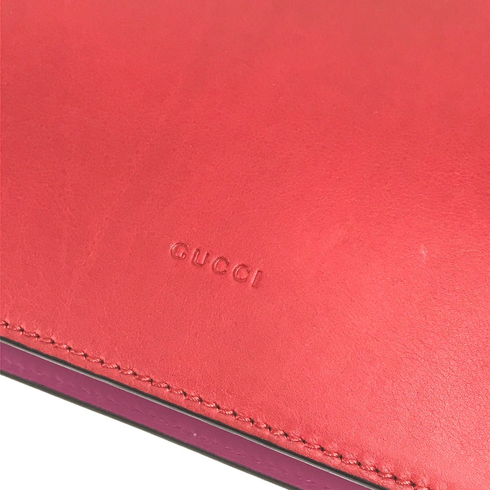 GUCCI Business bag 409530 leather Red Briefcase Bicolor logo unisex(Unisex) Used Authentic