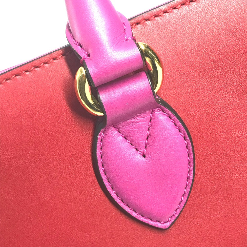GUCCI Business bag 409530 leather Red Briefcase Bicolor logo unisex(Unisex) Used Authentic
