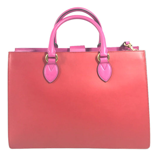GUCCI Business bag 409530 leather Red Briefcase Bicolor logo unisex(Unisex) Used Authentic