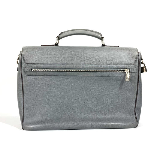 LOUIS VUITTON Business bag ‚l32638 Taiga Leather gray Taiga Vasiri GM mens Used Authentic