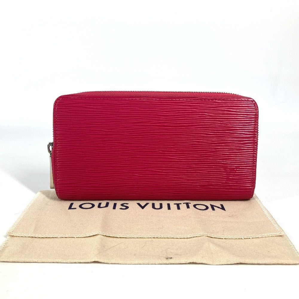 LOUIS VUITTON Long Wallet Purse M62580 Epi Leather pink Epi Zippy wallet Women Used Authentic