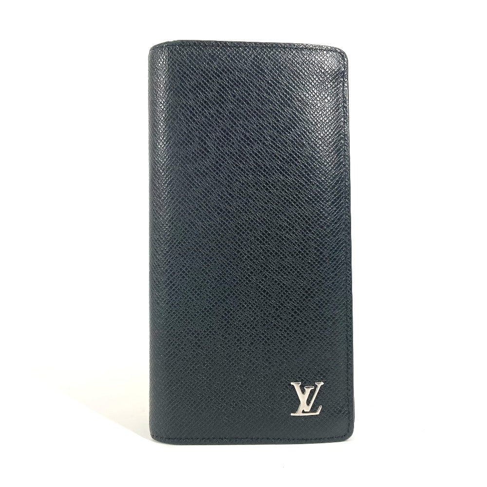 LOUIS VUITTON Long Wallet Purse M30501 Taiga Leather black Taiga Portefeuille Blaza unisex(Unisex) Used Authentic