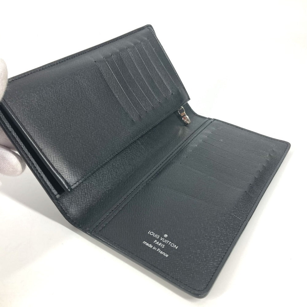 LOUIS VUITTON Long Wallet Purse M30501 Taiga Leather black Taiga Portefeuille Blaza unisex(Unisex) Used Authentic